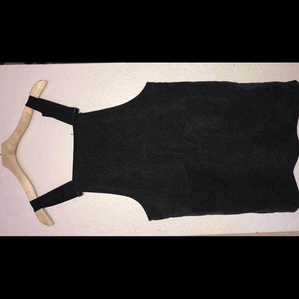 Black corduroy skirt overalls